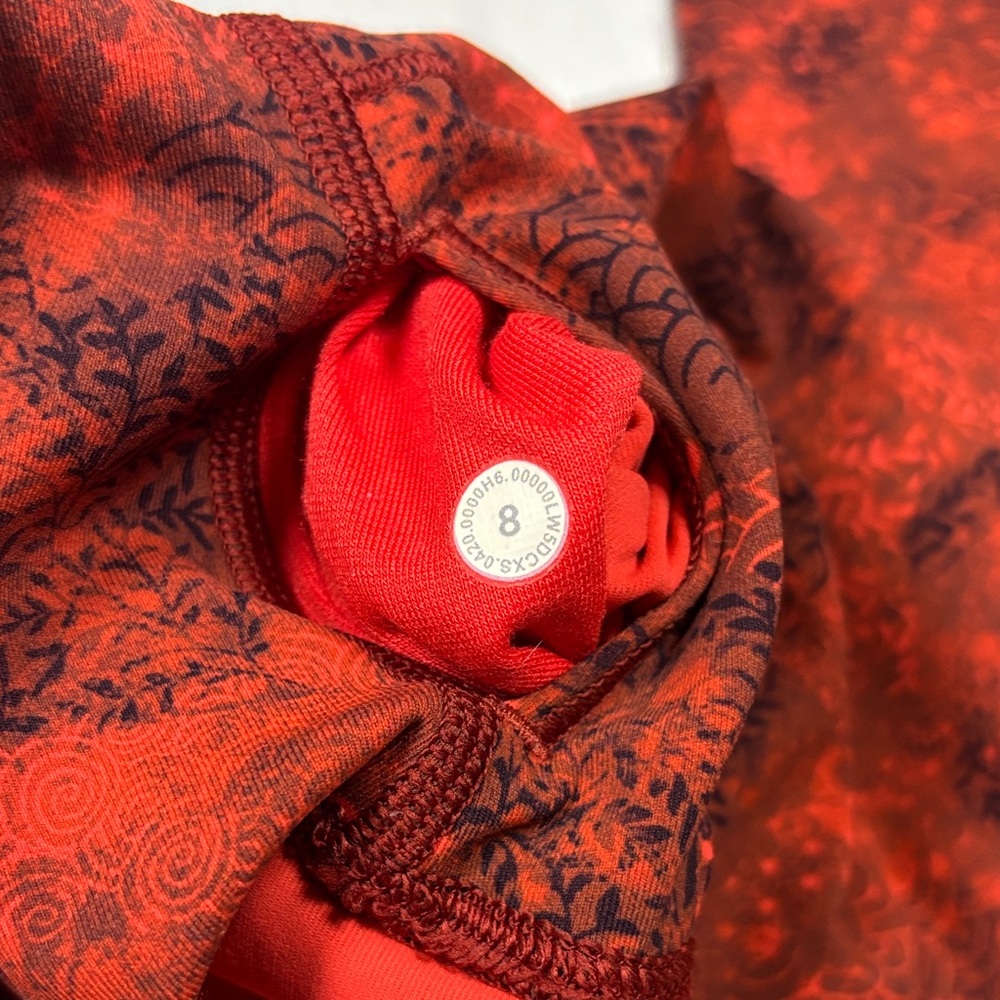 Lululemon Align Red/Black Patterned Leggings Size… - image 4